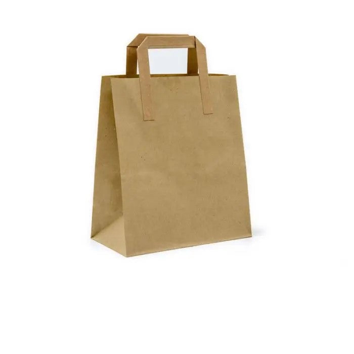 250 x Plain Brown Medium SOS Carrier Bags