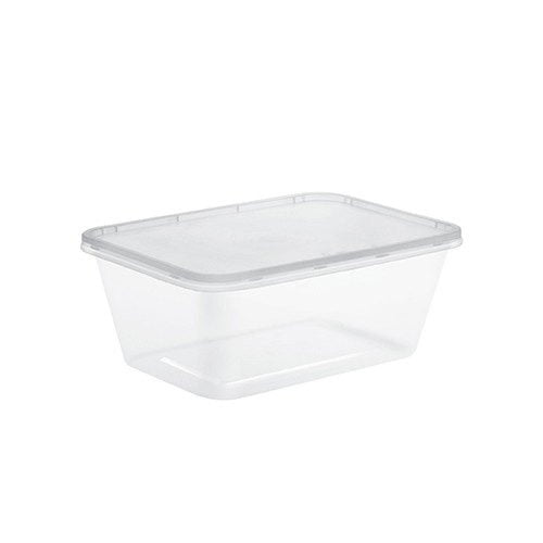 250 x 750cc Microwaveable Plastic Container with Lids