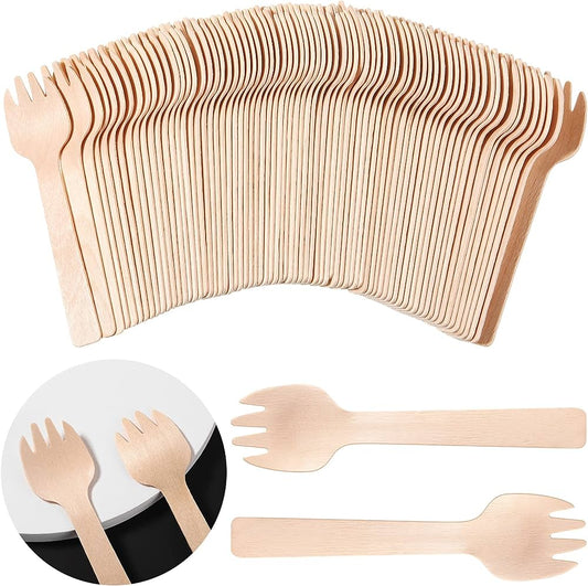 Wooden Disposable Cutlery Spork Compostable 160mm [1000pcs]