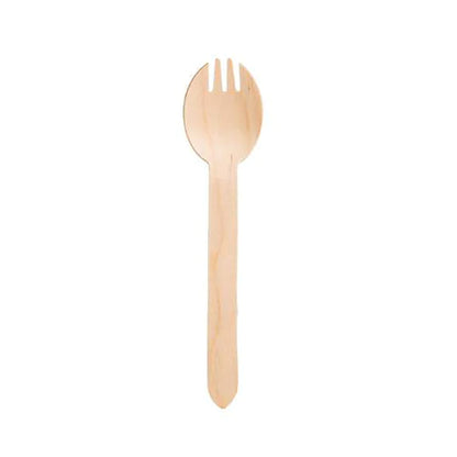 Wooden Disposable Cutlery Spork Compostable 160mm [1000pcs]