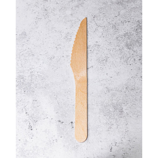 1000 x Wooden Disposable Knives Compostable