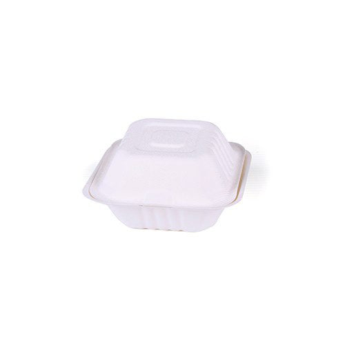 500 x 6" Bagasse Burger Boxes Takeaway Container Compostable