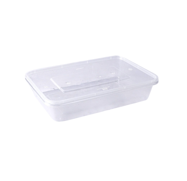 250 x 500cc Microwaveable Plastic Container with Lids