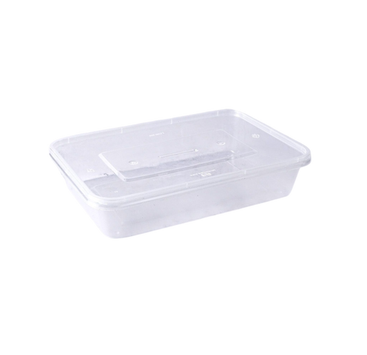 250 x 500cc Microwaveable Plastic Container with Lids