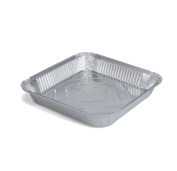 200 x 9x9" Shallow Aluminium Foil Food Containers Recyclable