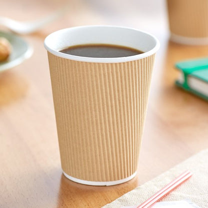 Ripple Paper Cup Triple Wall Bio Hot Cup (237ml/8oz) Kraft 500 pieces