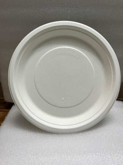 17.78cm (7") Bagasse Plate Compostable [Case of 1000]