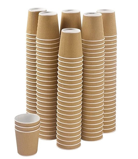 Ripple Paper Cup Triple Wall Bio Hot Cup (237ml/8oz) Kraft 500 pieces