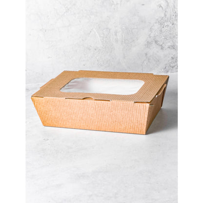 32oz Medium Food to Go Takeaway Taste Boxes - With Window Recyclable [900ml]