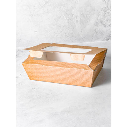 32oz Medium Food to Go Takeaway Taste Boxes - With Window Recyclable [900ml]