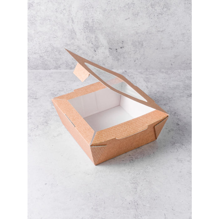 24oz Medium Food to Go Takeaway Taste Boxes - With Window Recyclable [700ml]