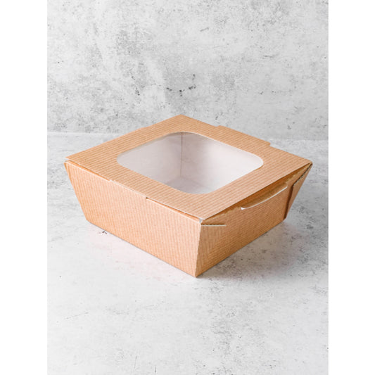 24oz Medium Food to Go Takeaway Taste Boxes - With Window Recyclable [700ml]