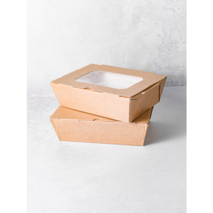 32oz Medium Food to Go Takeaway Taste Boxes - With Window Recyclable [900ml]